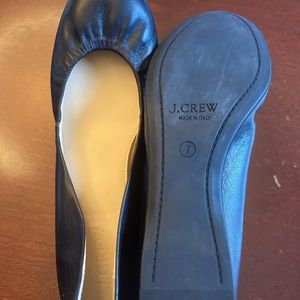 Black leather J Crew ballet flats. Worn maybe once. Excellent condition